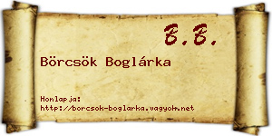 Börcsök Boglárka névjegykártya